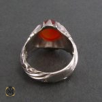 انگشتر عقیق یمن دور چنک شبکه ای مردانه - کد 8305 - تصویر 3