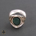 3 انگشتر عقیق سبز مردانه - کد 8311 - تصویر 2