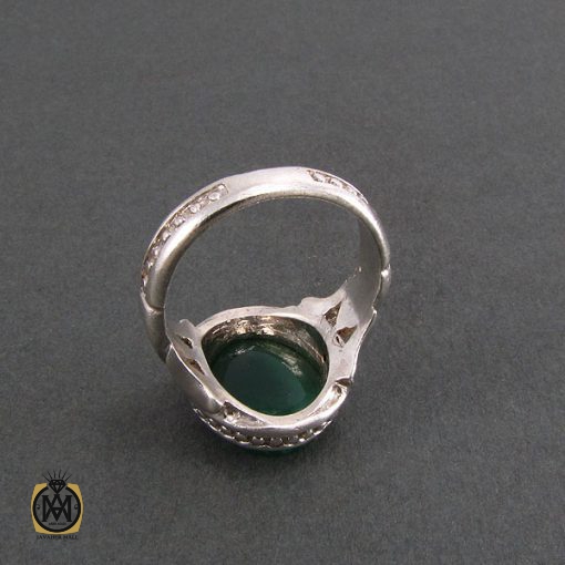 3 انگشتر عقیق سبز مردانه اصل و خوش رنگ - کد 8313 - تصویر 3