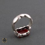 3 انگشتر عقیق قرمز مردانه - کد 8314 - تصویر 3