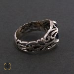 3 انگشتر نقره مردانه با نگین یاقوت کبود - کد 8174 - تصویر 3