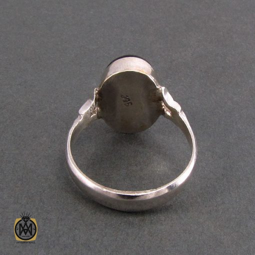 انگشتر عقیق سیاه مردانه - کد 8318 - تصویر 3