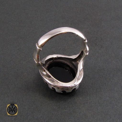 3 انگشتر عقیق سیاه مردانه - کد 8323 - تصویر 3