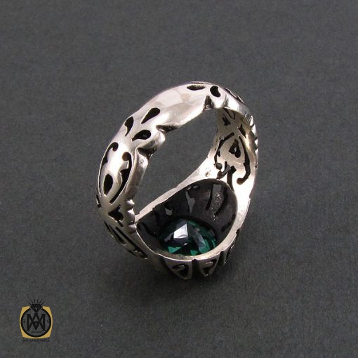 انگشتر نقره مردانه با نگین توپاز - کد 8175 - تصویر 3