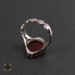 3 انگشتر عقیق قرمز مردانه - کد 8325 - تصویر 3