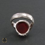 3 انگشتر عقیق قرمز مردانه - کد 8327 - تصویر 3