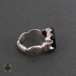 3 انگشتر عقیق سیاه مردانه - کد 8328 - تصویر 3
