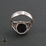 3 انگشتر عقیق سیاه مردانه - کد 8331 - تصویر 3