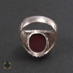3 انگشتر عقیق قرمز مردانه - کد 8332 - تصویر 3