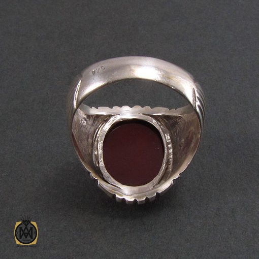 3 انگشتر عقیق قرمز مردانه - کد 8332 - تصویر 3
