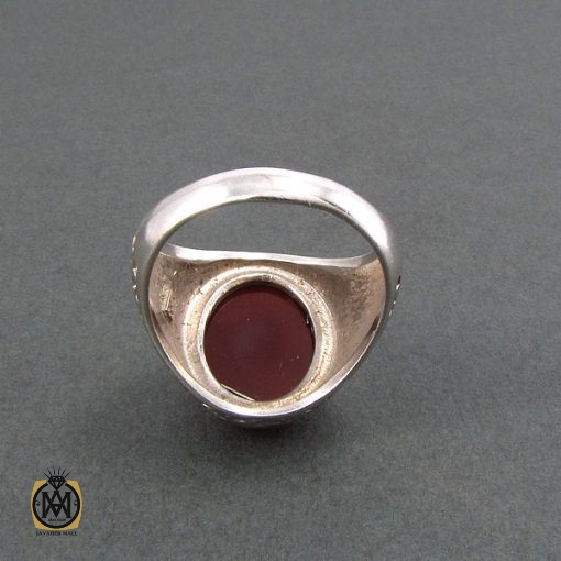 3 انگشتر عقیق قرمز مردانه - کد 8334 - تصویر 3