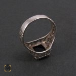 3 انگشتر عقیق سیاه مردانه - کد 8343 - تصویر 3