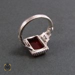 انگشتر عقیق قرمز مردانه - کد 8344 - تصویر 3