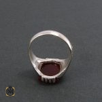 3 انگشتر عقیق قرمز مردانه - کد 8346 - تصویر 3