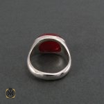 3 انگشتر عقیق قرمز مردانه - کد 8348 - تصویر 3