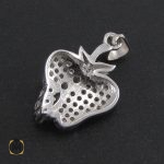 3 مدال نقره زنانه طرح سیب - کد 3022 - تصویر 3