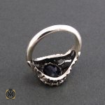 3 انگشتر نقره مردانه با نگین یاقوت کبود - کد 8179 - تصویر 3