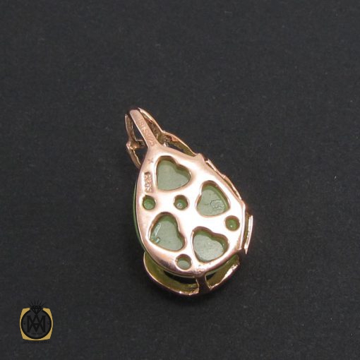 مدال چشم گربه زنانه طرح طاووس - کد 3031 - تصویر 3