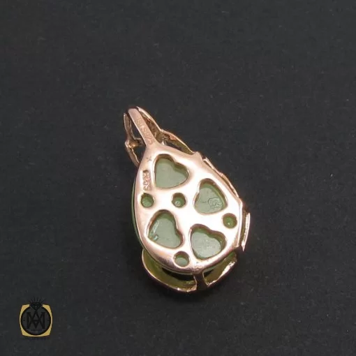 مدال چشم گربه زنانه طرح طاووس - کد 3031 - تصویر 3