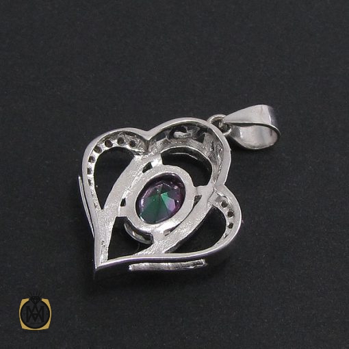 مدال توپاز هفت رنگ زنانه طرح مهناز - کد 3033 - تصویر 3