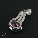 3 مدال توپاز هفت رنگ زنانه طرح نیکو - کد 3034 - تصویر 3