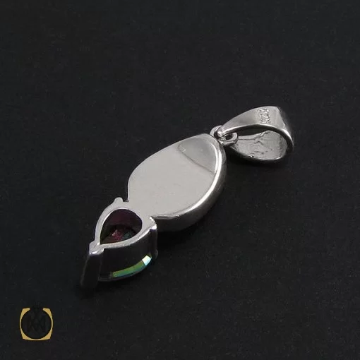 مدال توپاز هفت رنگ زنانه طرح هورا - کد 3035 - تصویر 3
