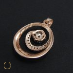 مدال نقره زنانه طرح مهرسا - کد 3036 - تصویر 3