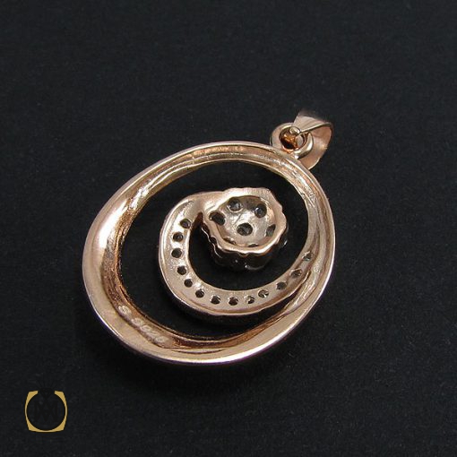 مدال نقره زنانه طرح مهرسا - کد 3036 - تصویر 3