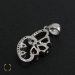 3 مدال نقره زنانه طرح سروین - کد 3038 - تصویر 3