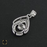 3 مدال نقره زنانه طرح ملیسا - کد 3039 - تصویر 3