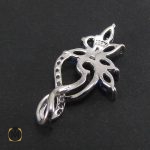 3 مدال نقره زنانه طرح مارینا- کد 3040 - تصویر 3