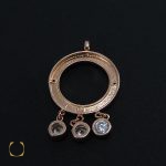 3 مدال نقره زنانه طرح بولگاری - کد 3042 - تصویر 3