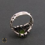 3 انگشتر نقره مردانه با نگین زبرجد - کد 8186 - تصویر 3