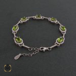 3 دستبند زبرجد زنانه طرح صدف - کد 1044 - تصویر 3