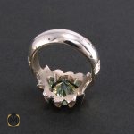 3 انگشتر موزانایت سبز درجه یک و مرغوب مردانه - کد 8196 - تصویر 3