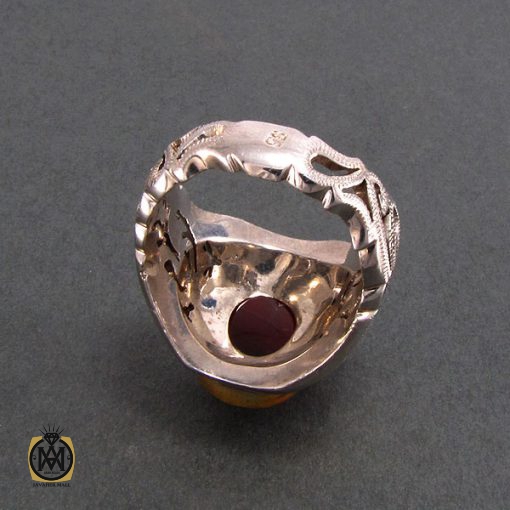 3 انگشتر عقیق یمن مردانه - کد 8197 - تصویر 3