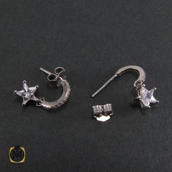 گوشواره نقره زنانه طرح ستاره - کد 5023 گوشواره نقره زنانه طرح ستاره - کد 5023