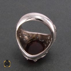 انگشتر عقیق یمن و زمرد مردانه - کد 8205 انگشتر عقیق یمن و زمرد مردانه - کد 8205