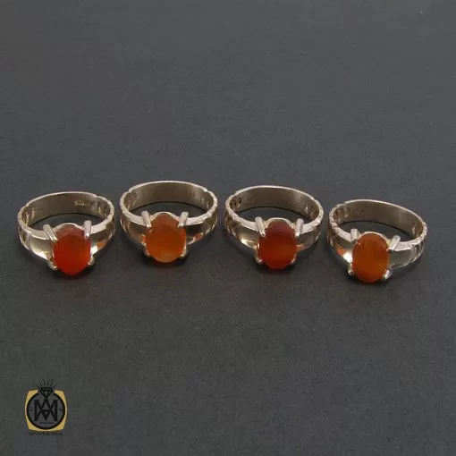 انگشتر عقیق یمن مردانه با حکاکی شرف الشمس - کد 8217 - تصویر 4