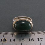 4 انگشتر عقیق سبز رکاب صفوی مردانه - کد 8224 - تصویر 4