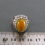 4 انگشتر عقیق زرد مردانه - کد 8226 - تصویر 4