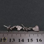 4 گوشواره نقره زنانه طرح قلب - کد 5026 - تصویر 4