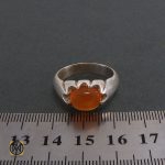 4 انگشتر عقیق یمن مردانه حکاکی شرف الشمس - کد 8231 - تصویر 4