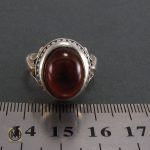 4 انگشتر عقیق مردانه خوش رنگ و معدنی - کد 8237 - تصویر 4