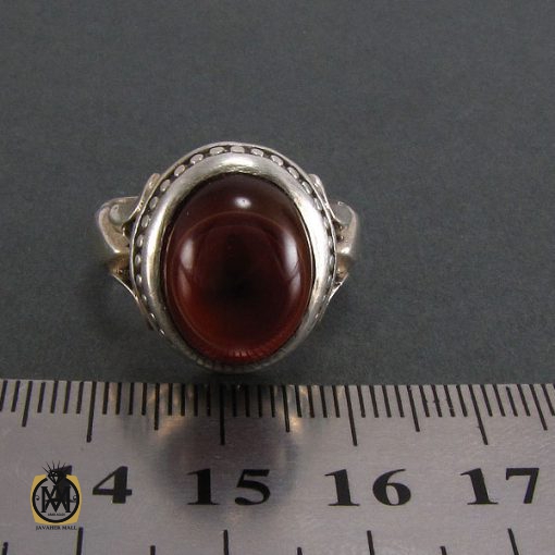 4 انگشتر عقیق مردانه خوش رنگ و معدنی - کد 8237 - تصویر 4