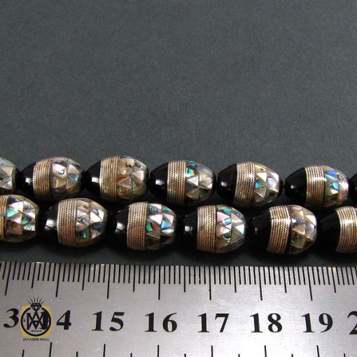 تسبیح یسر ، صدف و نقره 33 دانه لوکس و ارزشمند - کد 4091 - تصویر 4