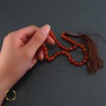 تسبیح 33 دانه کهربا پودری - کد 4105 - تصویر 4