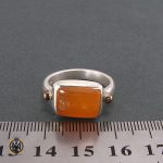 4 انگشتر عقیق یمن مردانه با حکاکی شرف الشمس استاد ضابطی- کد 8243 - تصویر 4