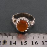 4 انگشتر عقیق یمن مردانه با حکاکی شرف الشمس - کد 8248 - تصویر 4