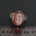 4 انگشتر عقیق یمن مردانه با حکاکی عباس علمدار حسین - کد 8261 - تصویر 4